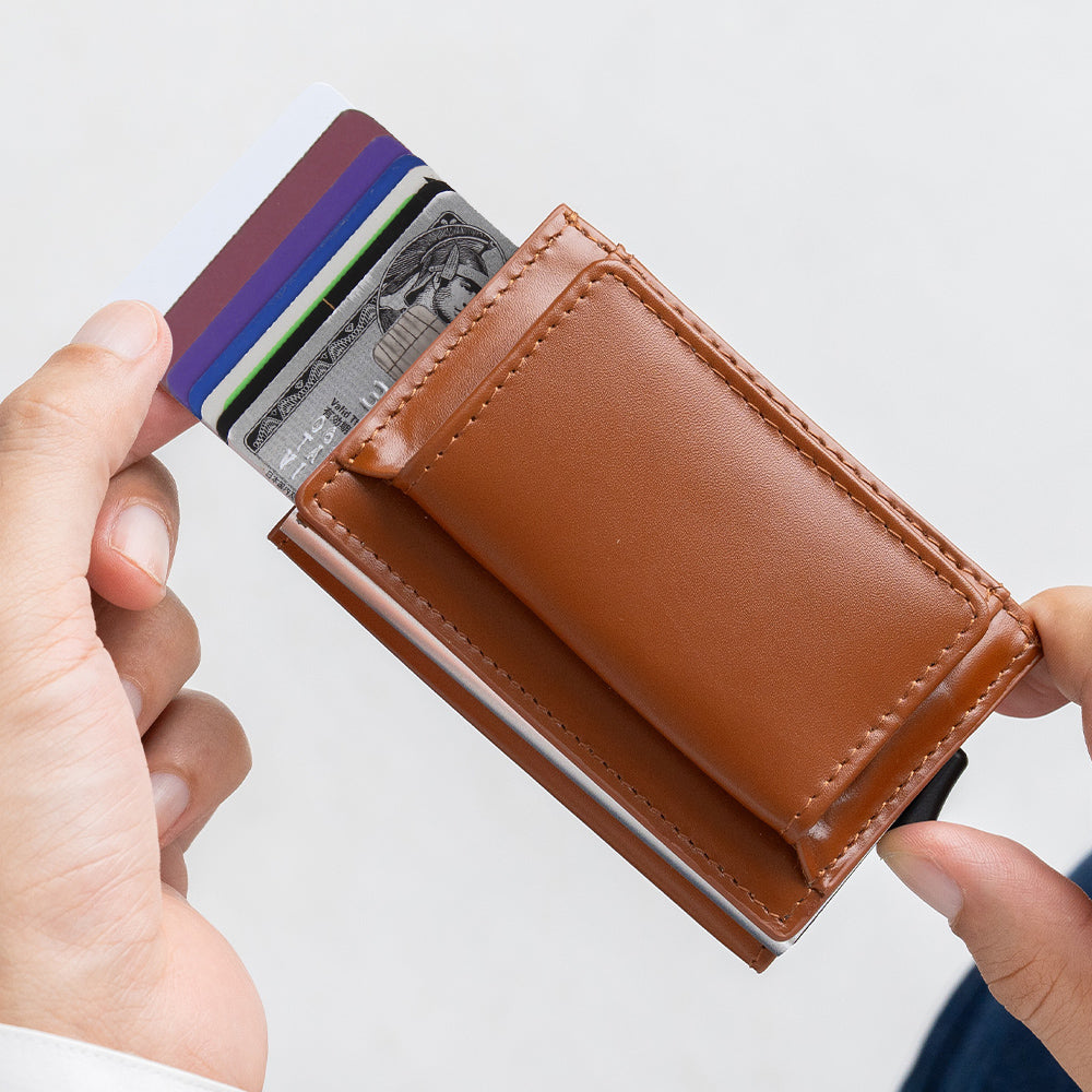 MURA ミニ財布 メンズ 三つ折り財布 RFID スキミング防止 スライダー