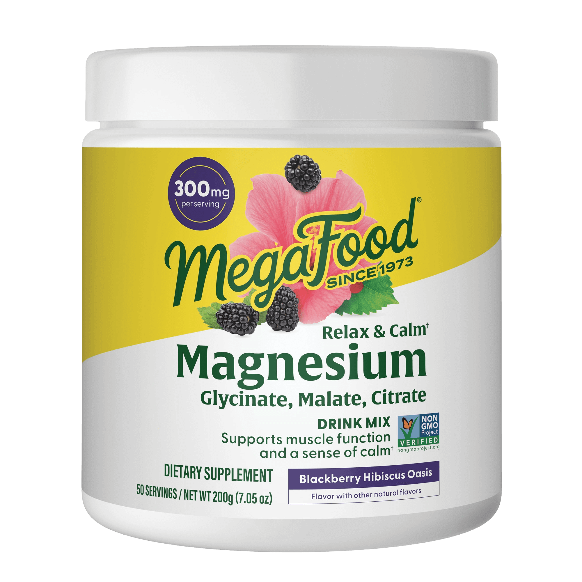 Relax + Calm* Magnesium Powder - Blackberry Hibiscus Oasis Flavor