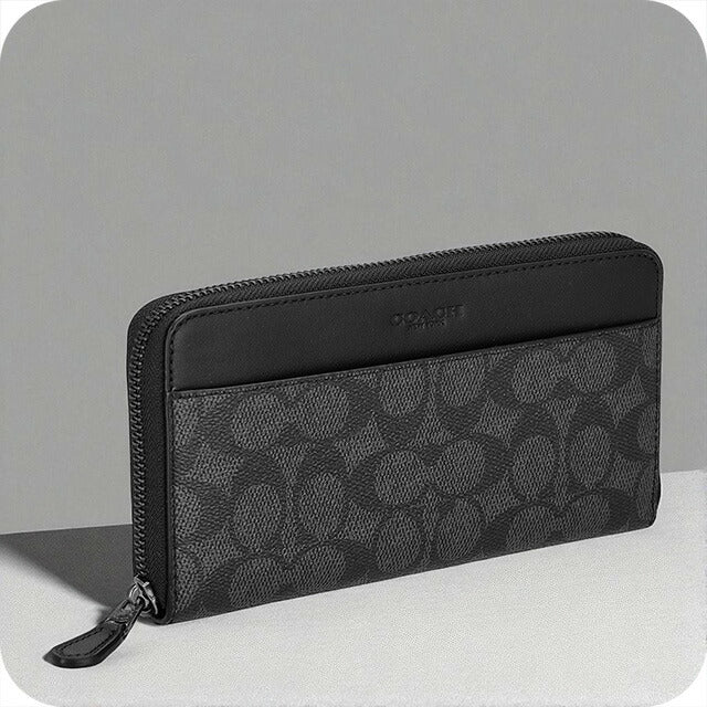 コーチ 長財布 メンズ ブランド COACH CY405 チャコール/ブラック