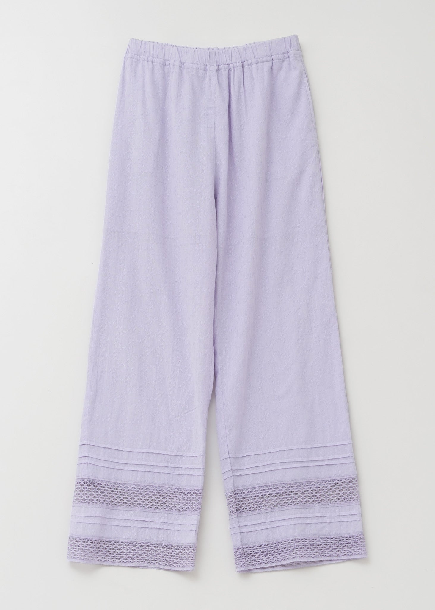 Cotton Jacquard Lace Pants | Pasand by ne Quittez pas | パサン
