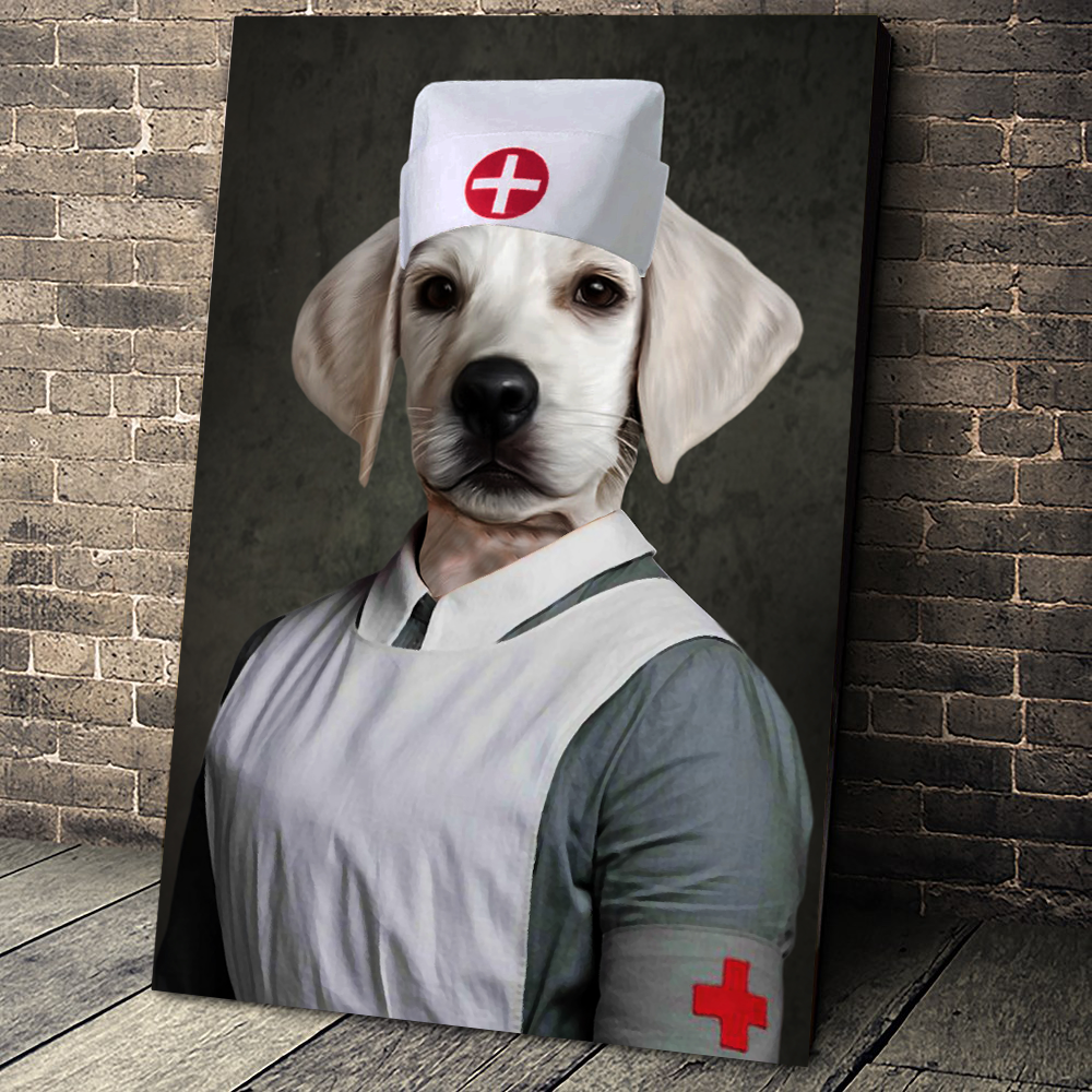 The Nurse Custom Pet Portrait – Noble Pawtrait