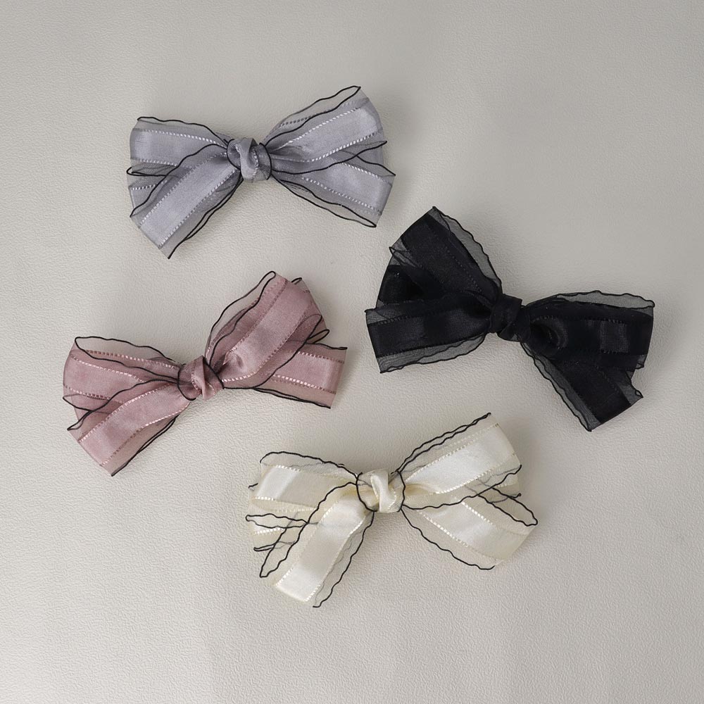 バレッタ リボン シアー パイピング カラー スリムバレッタ – OSEWAYA