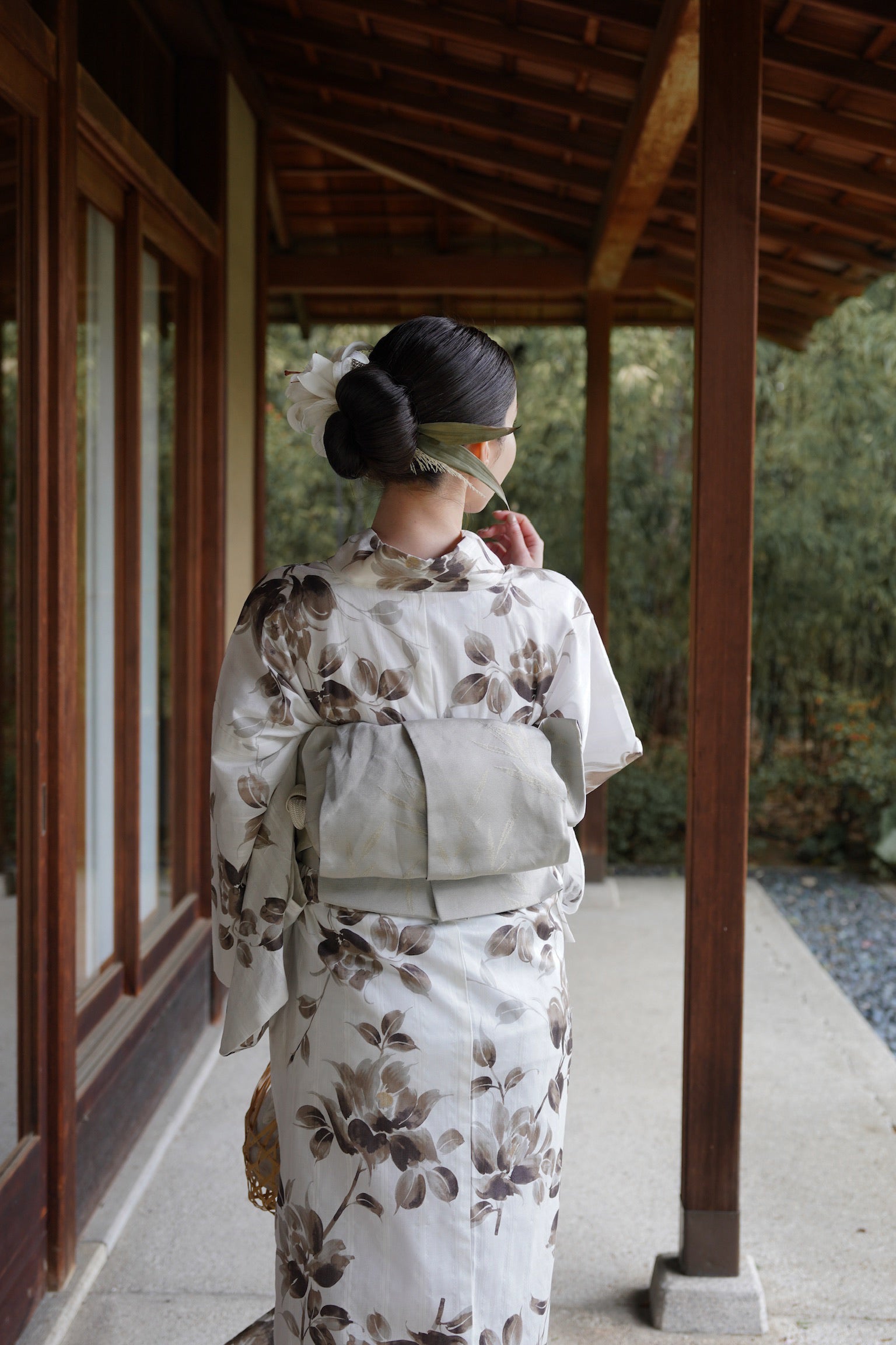 utatane×Acka.］山茶花 white（lame）浴衣3set – Acka online store