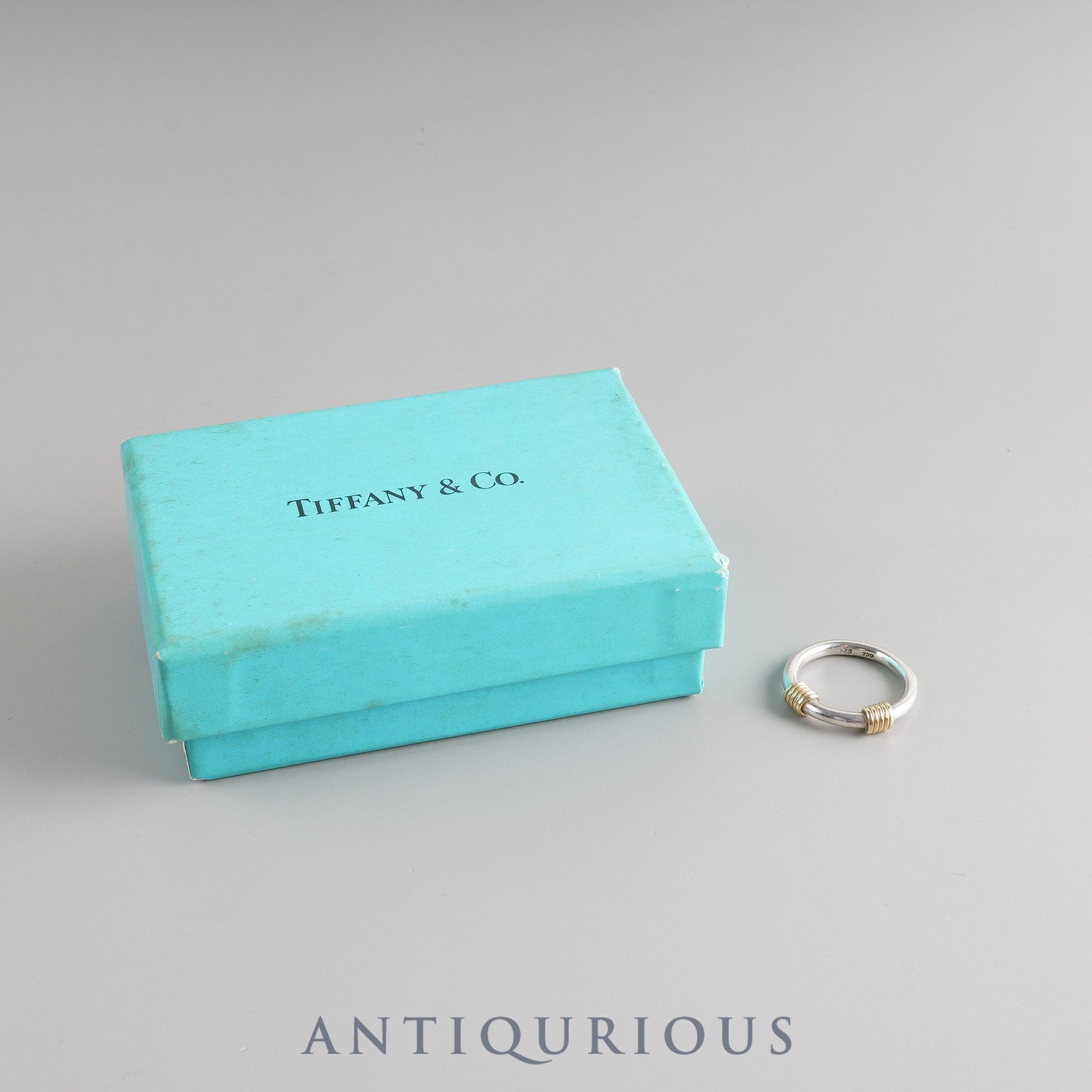 ティファニー リング バンド ウィズ 2ワイヤー コンビ SV925/750 約7.5