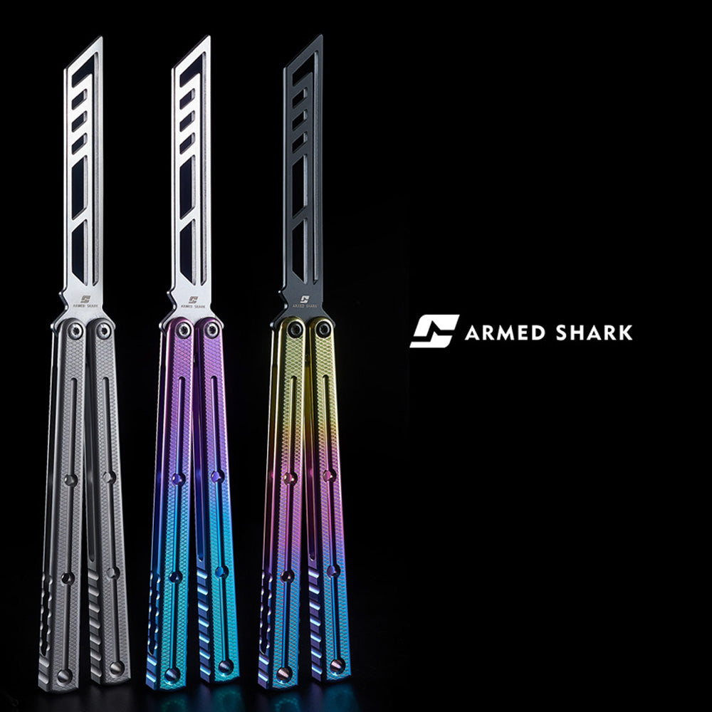 Armed Shark Krake Raken V3 Titanium Balisong Trainer – Balanced