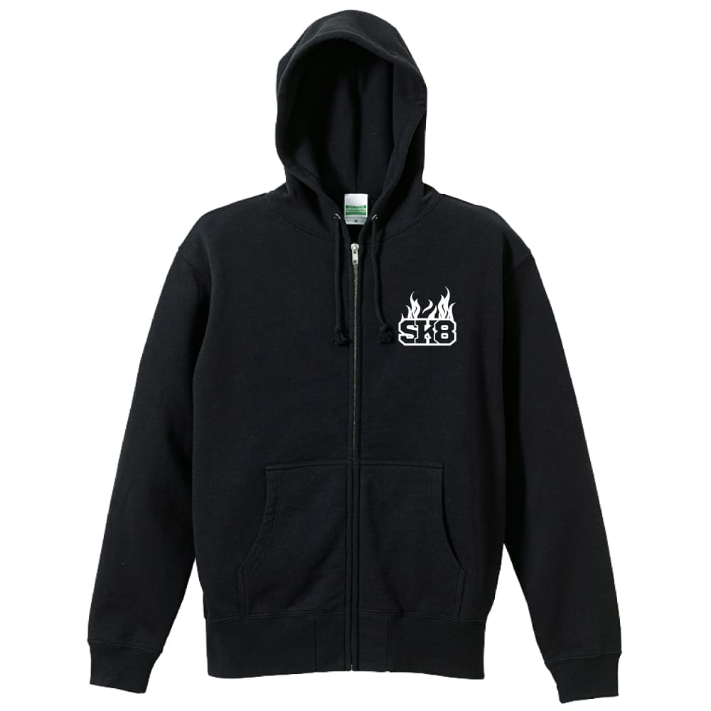 SK8 | スケートボード | スケートボードパーカー ジップパーカー 裏