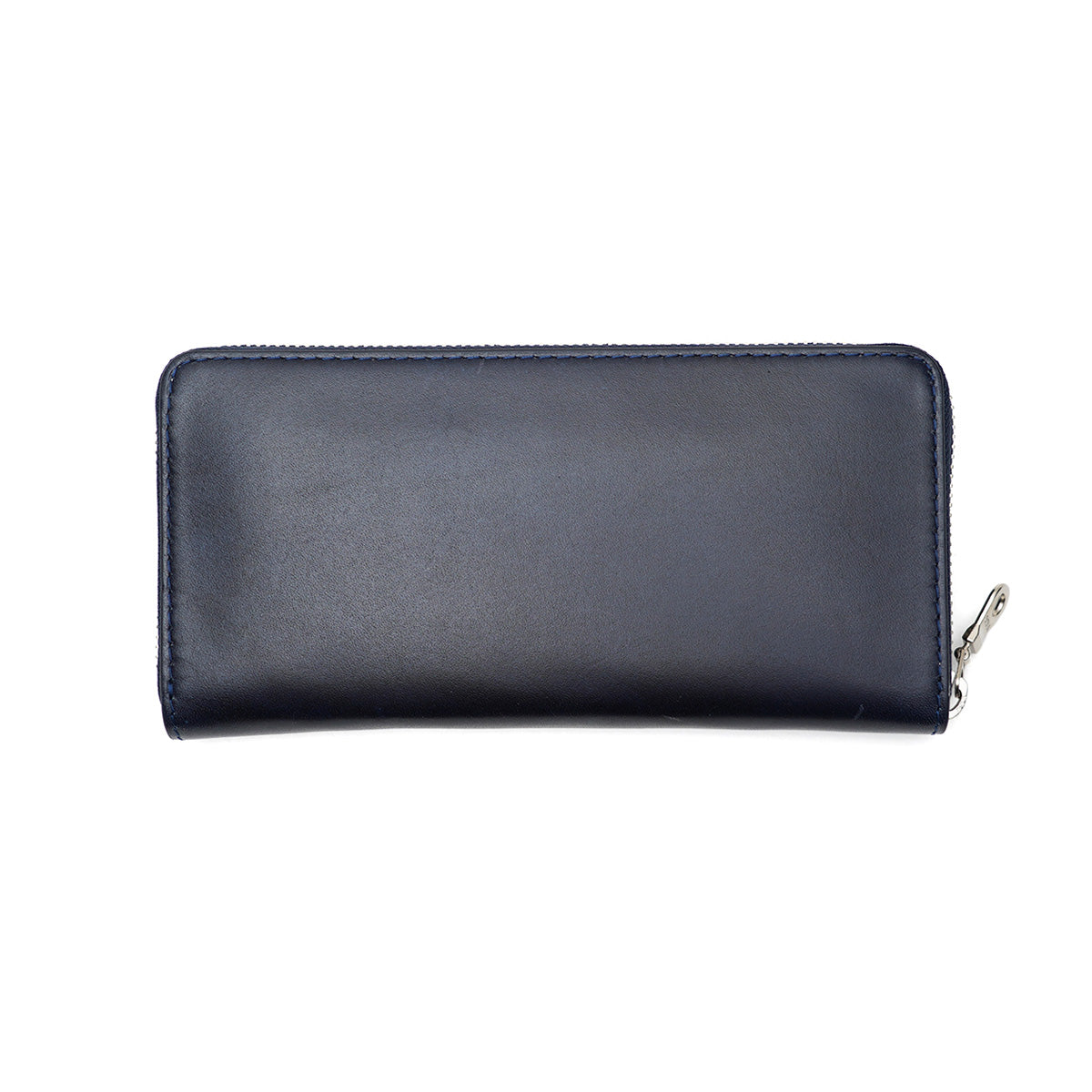 藍染め レザー ラウンドファスナー 長財布 ZYS097