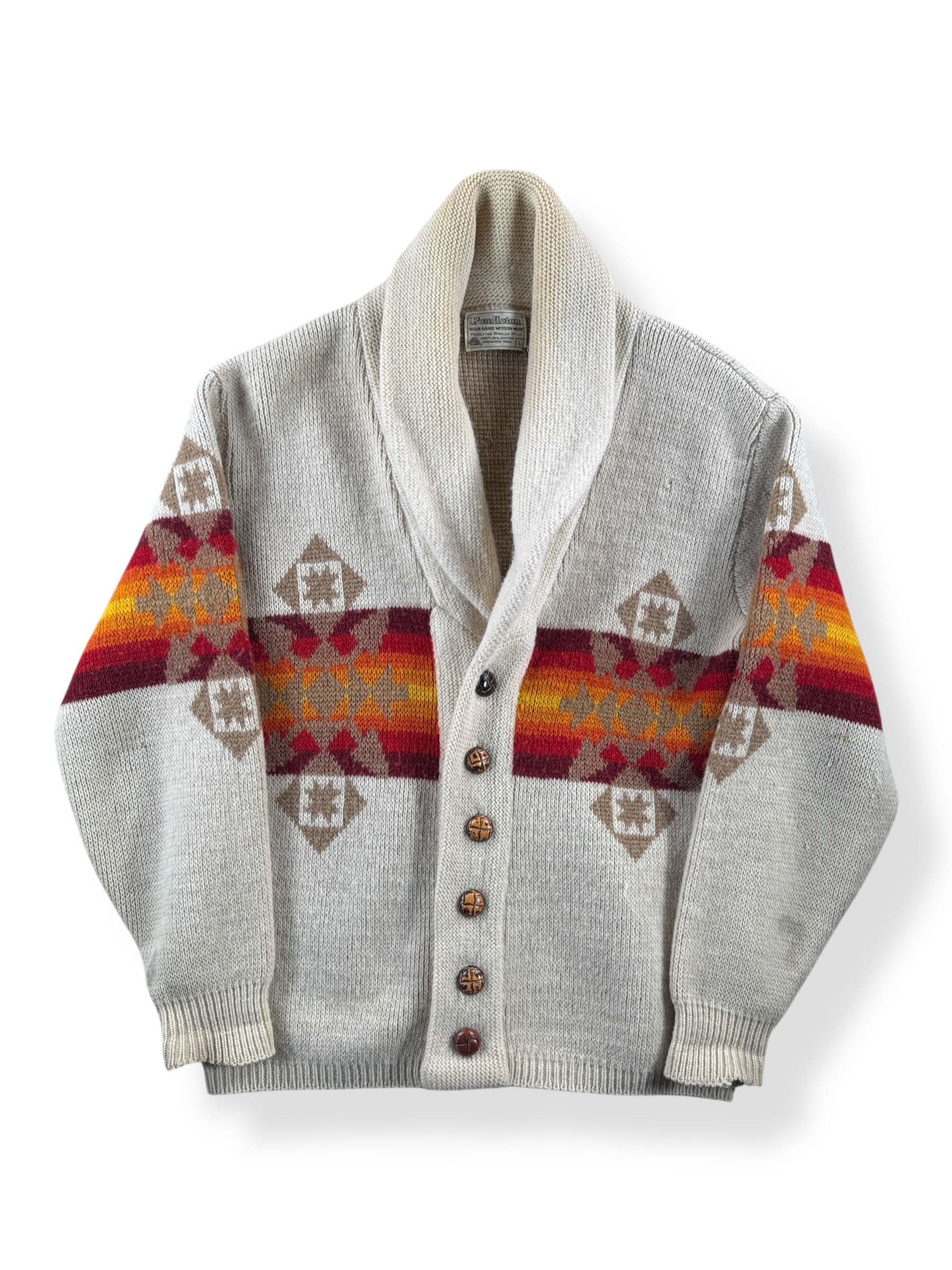 Vintage 70s Era Pendleton Western Wear Cardigan SZ L (Fits S/M