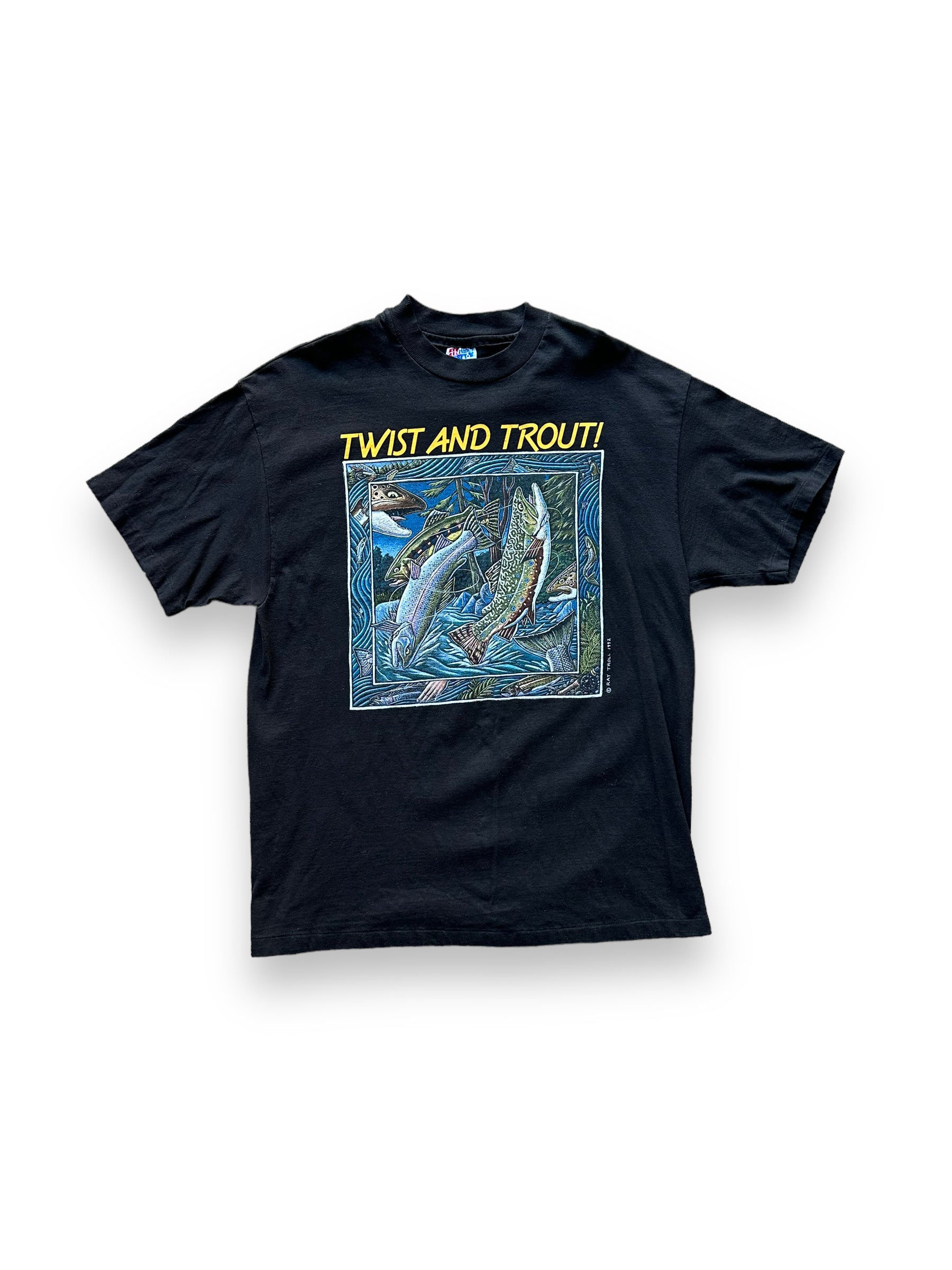 Vintage Ray Troll Twist and Trout Tee SZ L | Vintage Fishing Tee