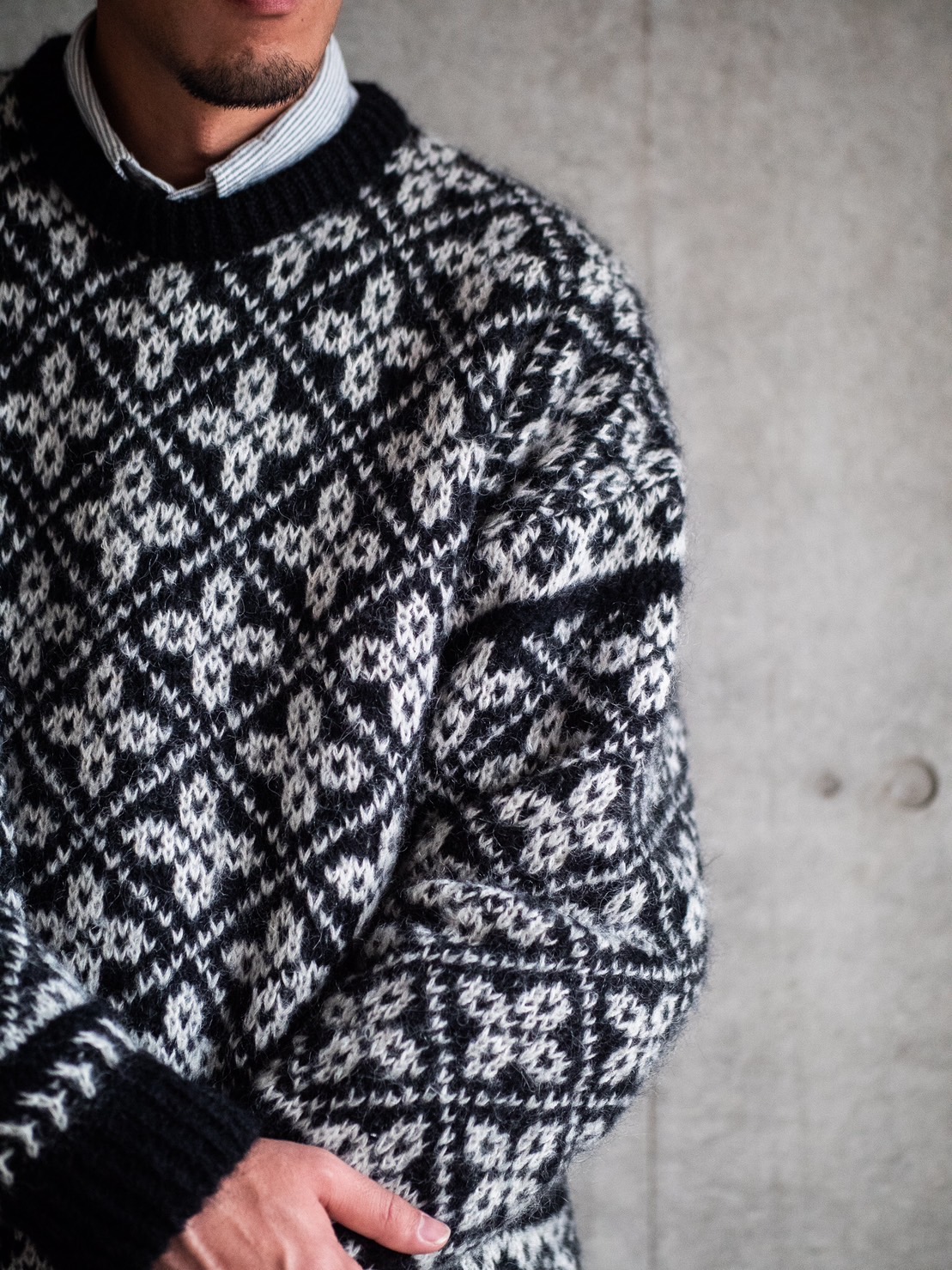 BATONER ⁡ モヘヤ ラトビアン クルーネックニット | Belluria