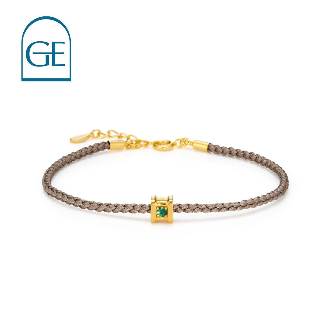 即日発送】バースストーン SV925コードブレスレット・ジェムキューブ