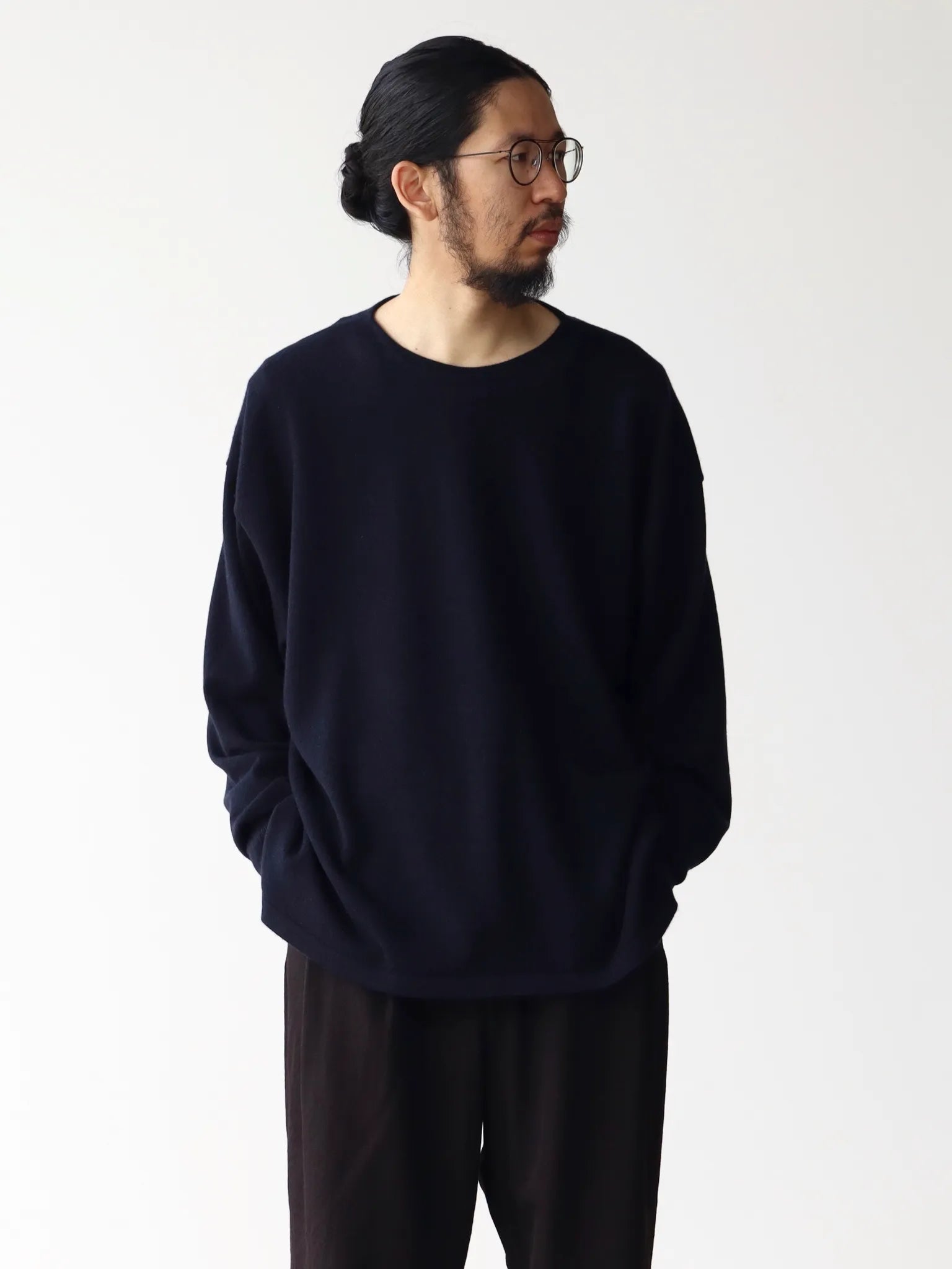 COMOLI - COMOLI | Cashmere COMOLI Knit NAVY - CASANOVA&CO