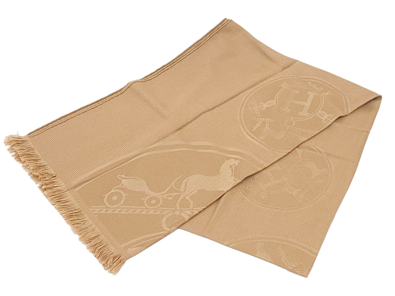 エルメス/カシミヤ＆シルク ストール 《New Libris（ニュー・リブリス