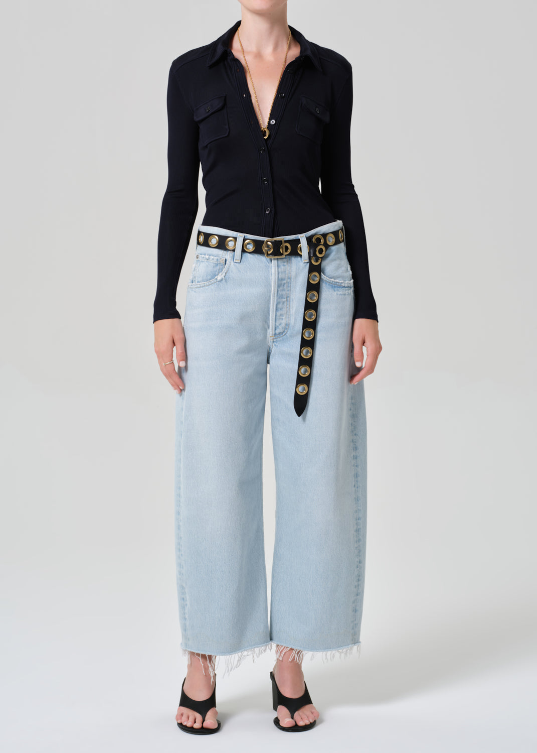 Ayla Raw Hem Crop in Sailor – Citizens of Humanity