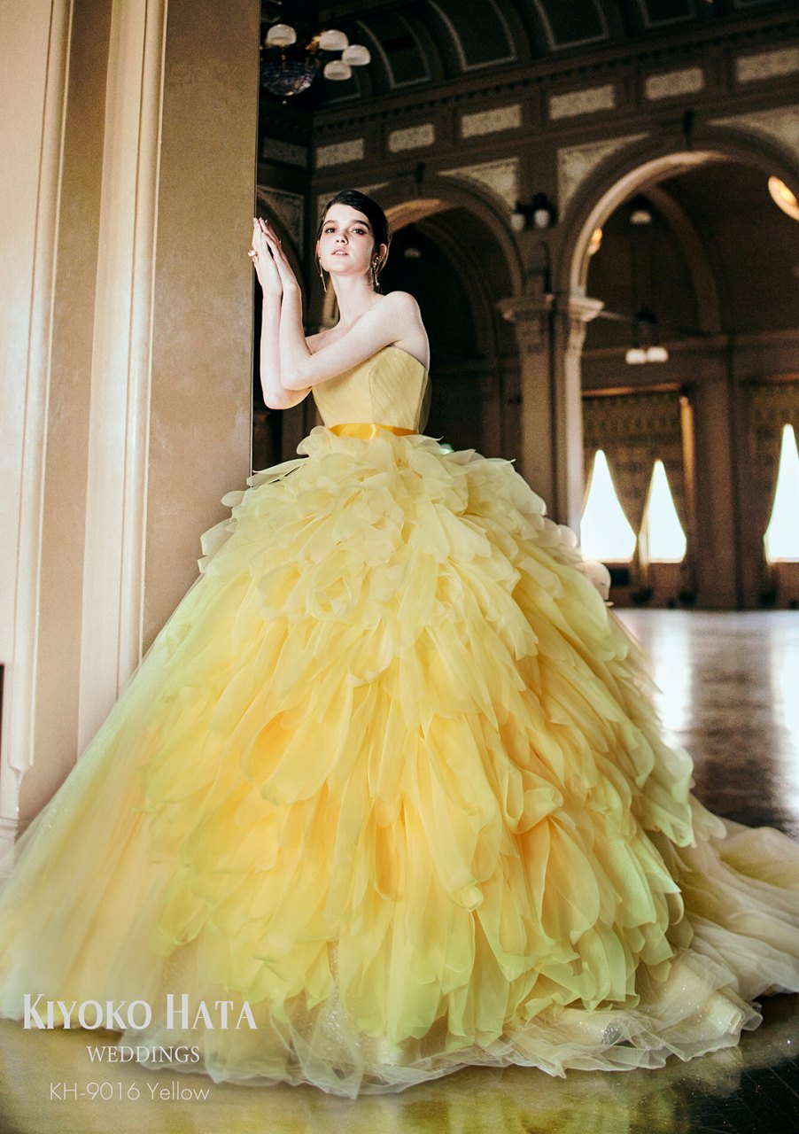 KH-9016 Yellow【結婚式 カラードレス レンタル】 – 結婚式準備サイトCORDY
