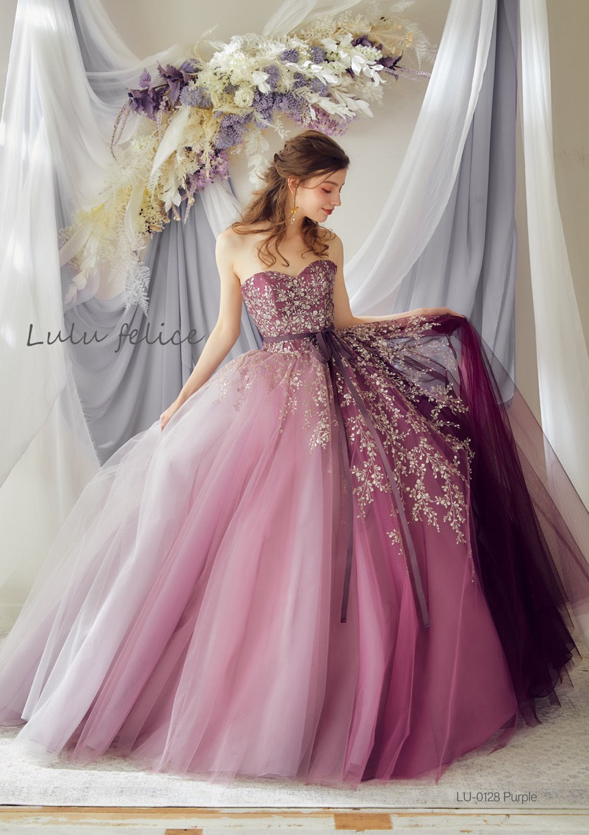 LU-0128Purple 【結婚式 カラードレス レンタル】 – 結婚式準備サイトCORDY