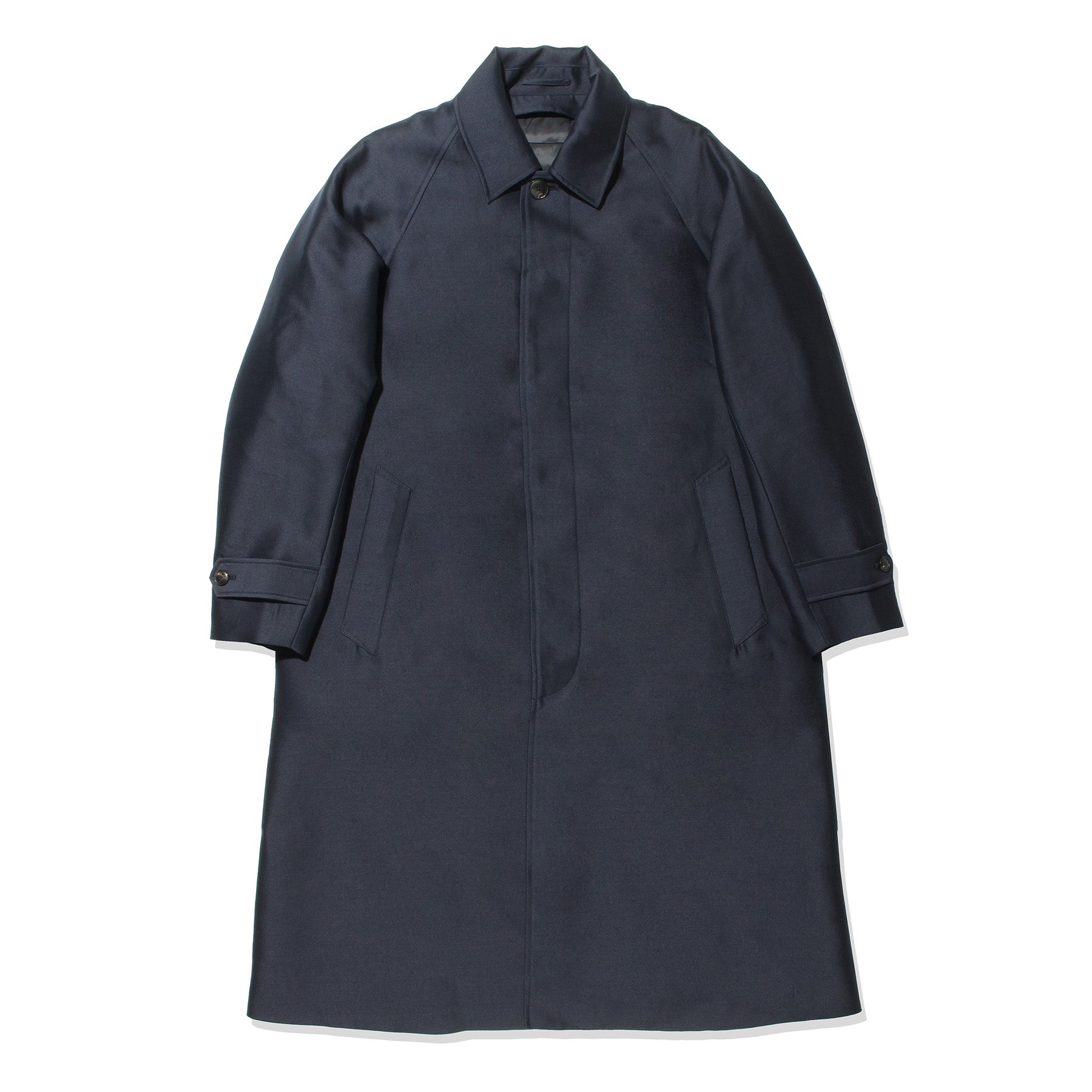 シルクウールバルカラーコート ネイビー | ＋CLOTHET ONLINE