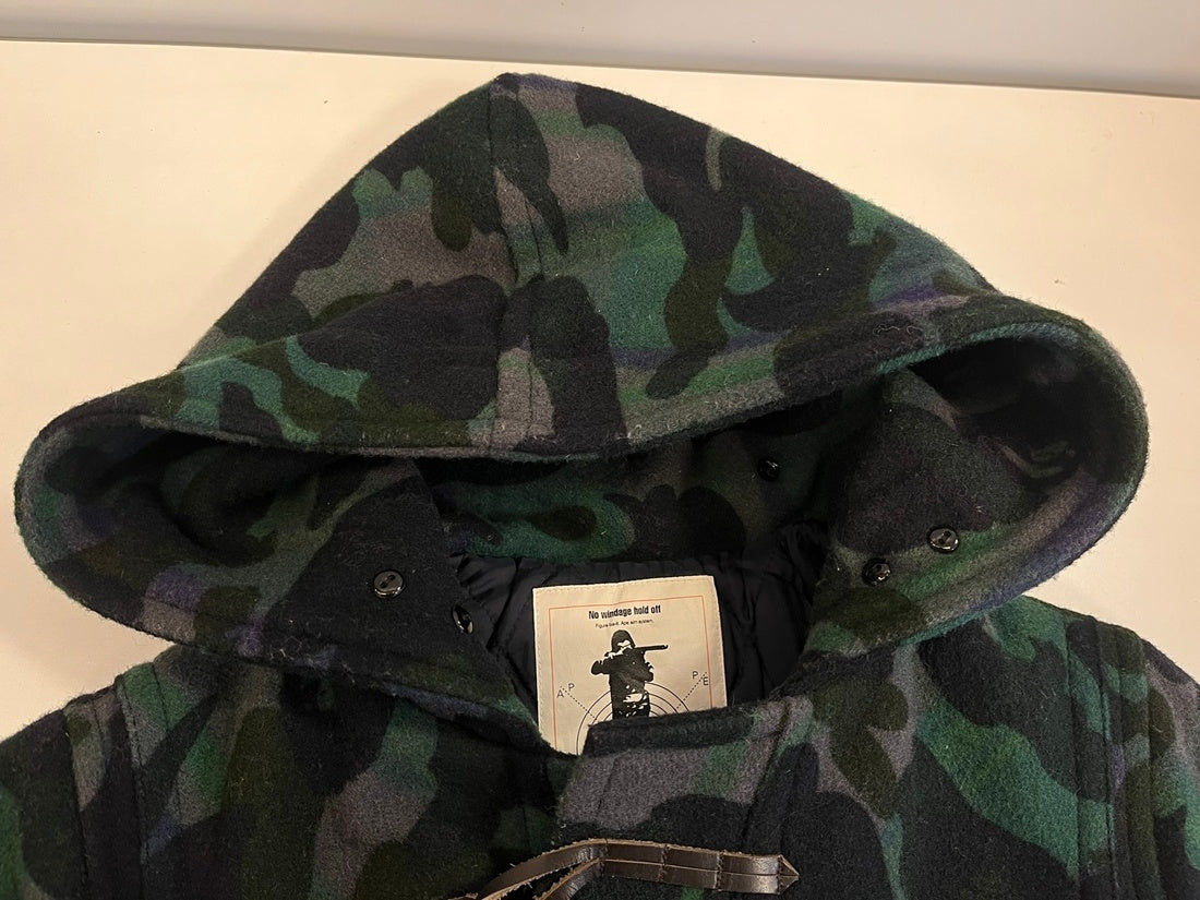 ア ベイシング エイプ A BATHING APE ダッフルコート カモフラ 迷彩 猿