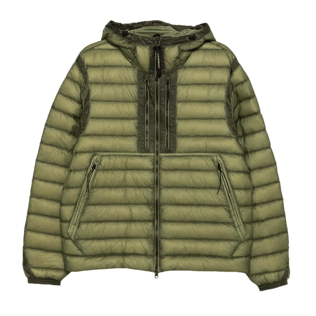 C.P. Company] DD-Shell Goggle Hooded Down Jacket in Fallen Rock