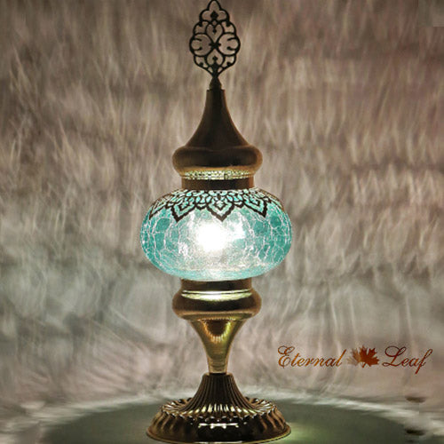 Turkish Stained | Cracked Glass Table Lamp – Eternal Leaf