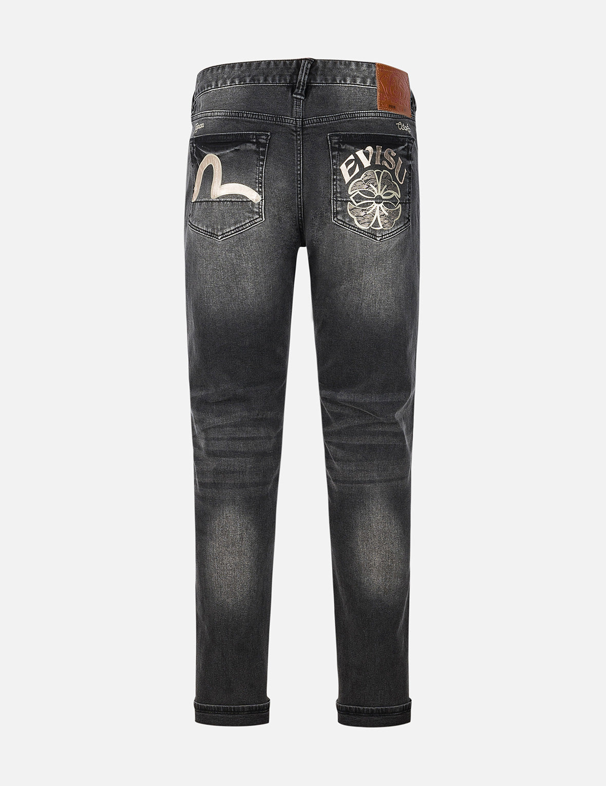 カモメ & 家紋プリント フレックススキニーデニムジーンズ #2028 – EVISU
