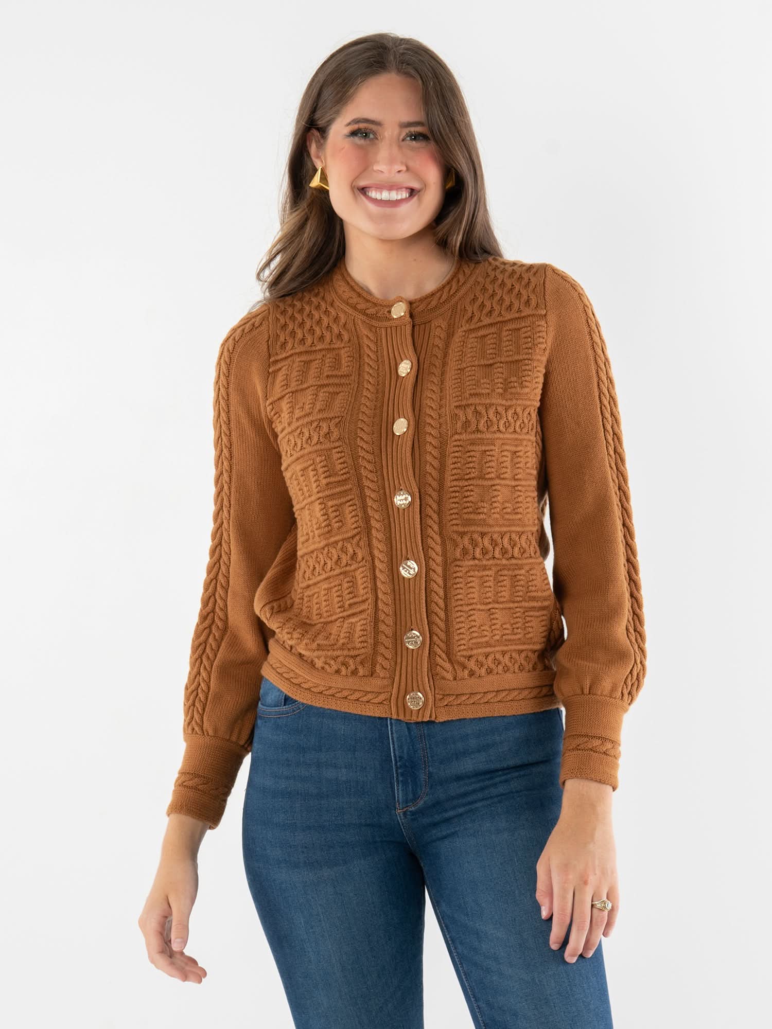 Chloe Cardigan in Brown Sugar – Emily McCarthy