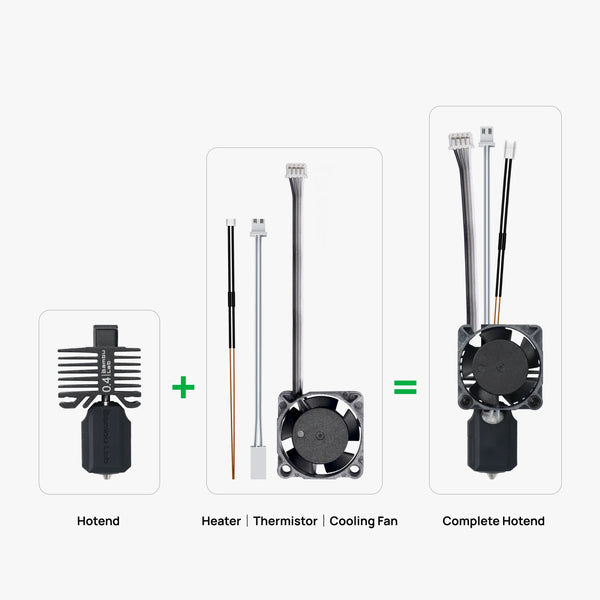 FAH001 - Complete HotEnd Assembly with Hardened Steel .4mm Nozzle