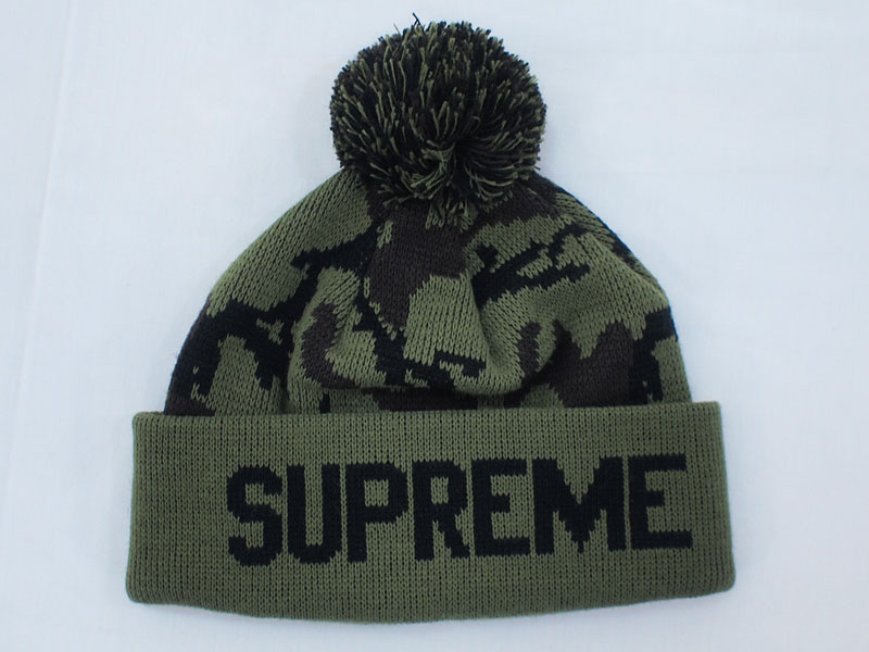 Supreme 'Camo Beanie'ビーニー ニットキャップ ボンボン ウッドランド
