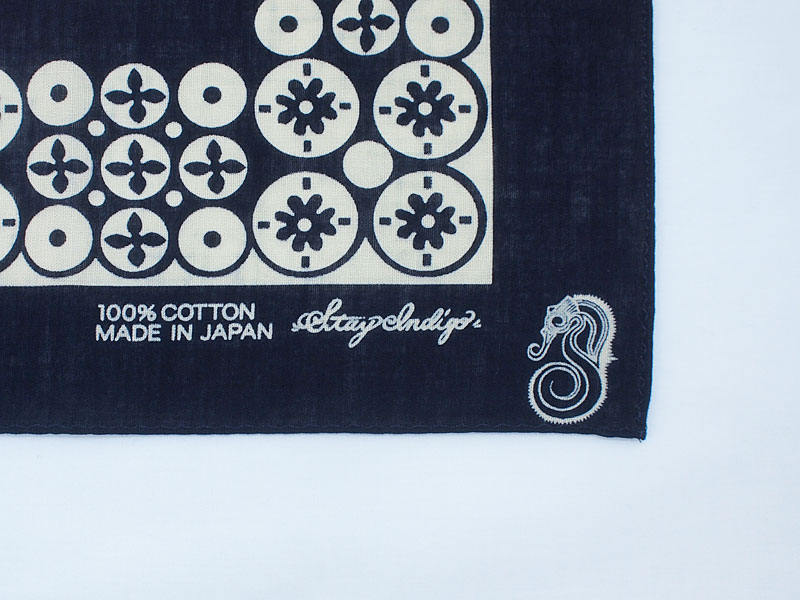 TENDERLOIN 'T-BANDANA' バンダナ DOT ドット 藍染 ネイビー 紺