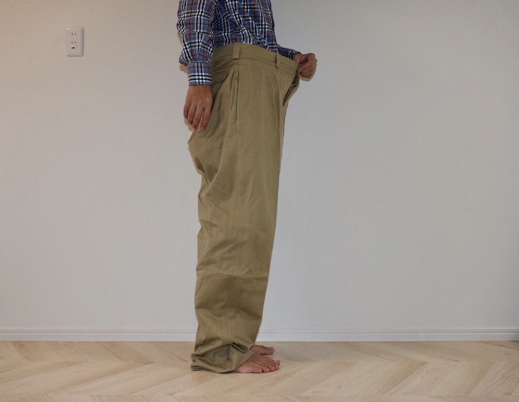 M52フランスチノパンを乾燥機へ』サイズとあたりの変化結果を紹介