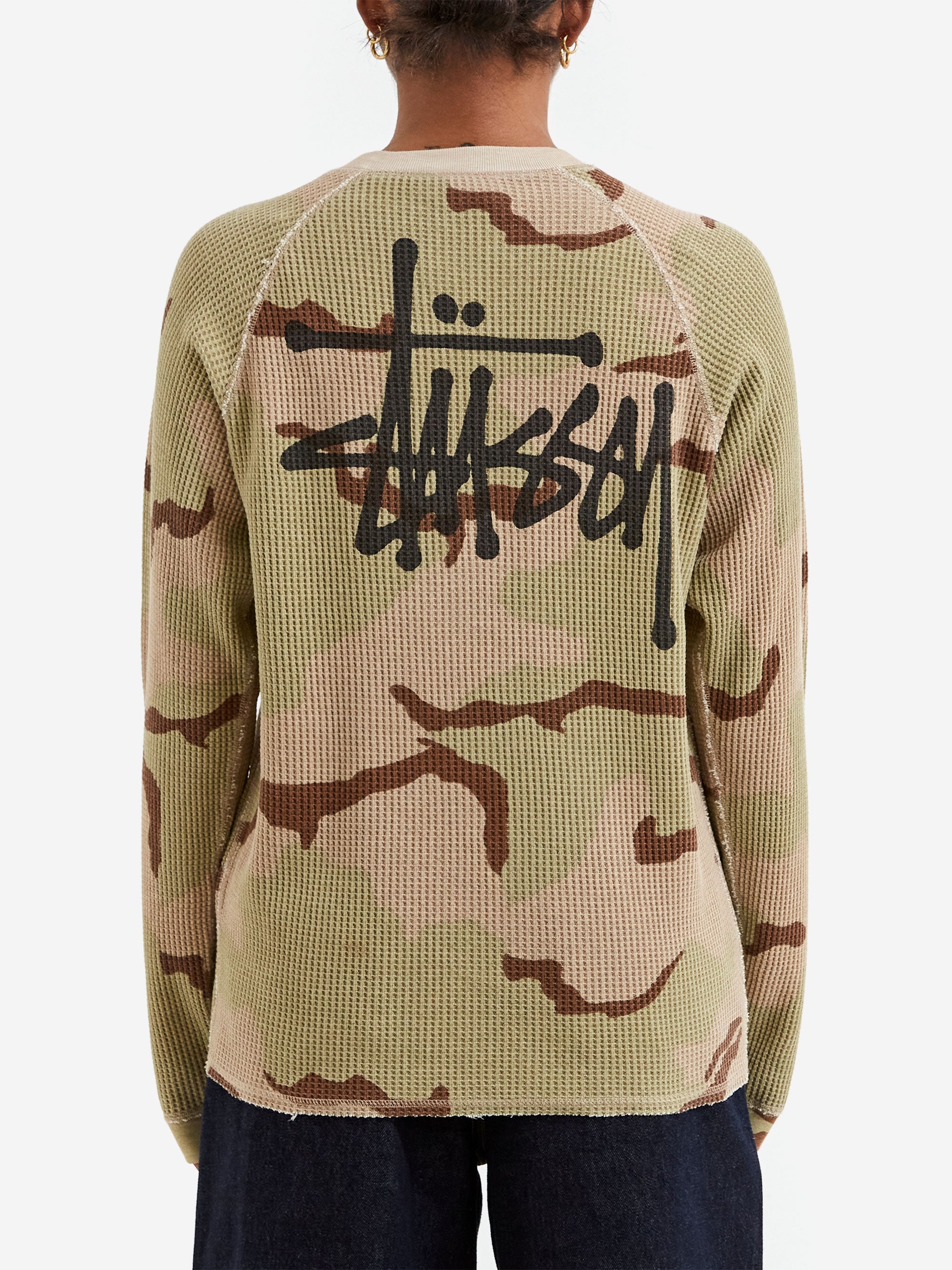 Stussy Raglan Thermal Basic Stock W - Sand Camo – Goodhood
