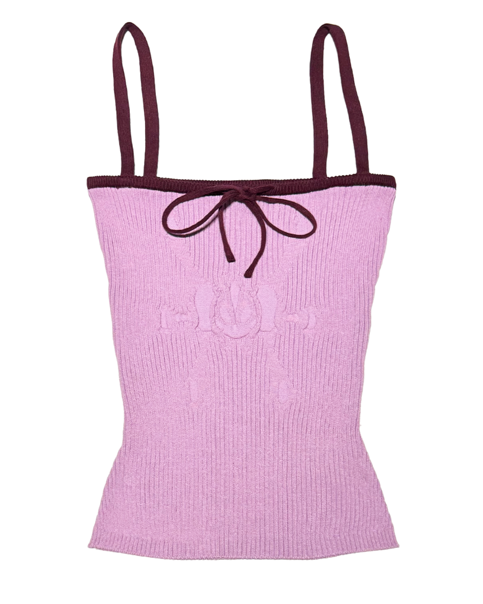Angel99 Rib Knit Cami Top - Maroon Pink| Happy99