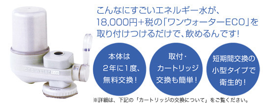 素粒水 '素粒水'を生成する『ワンウォーターECO』送料無料