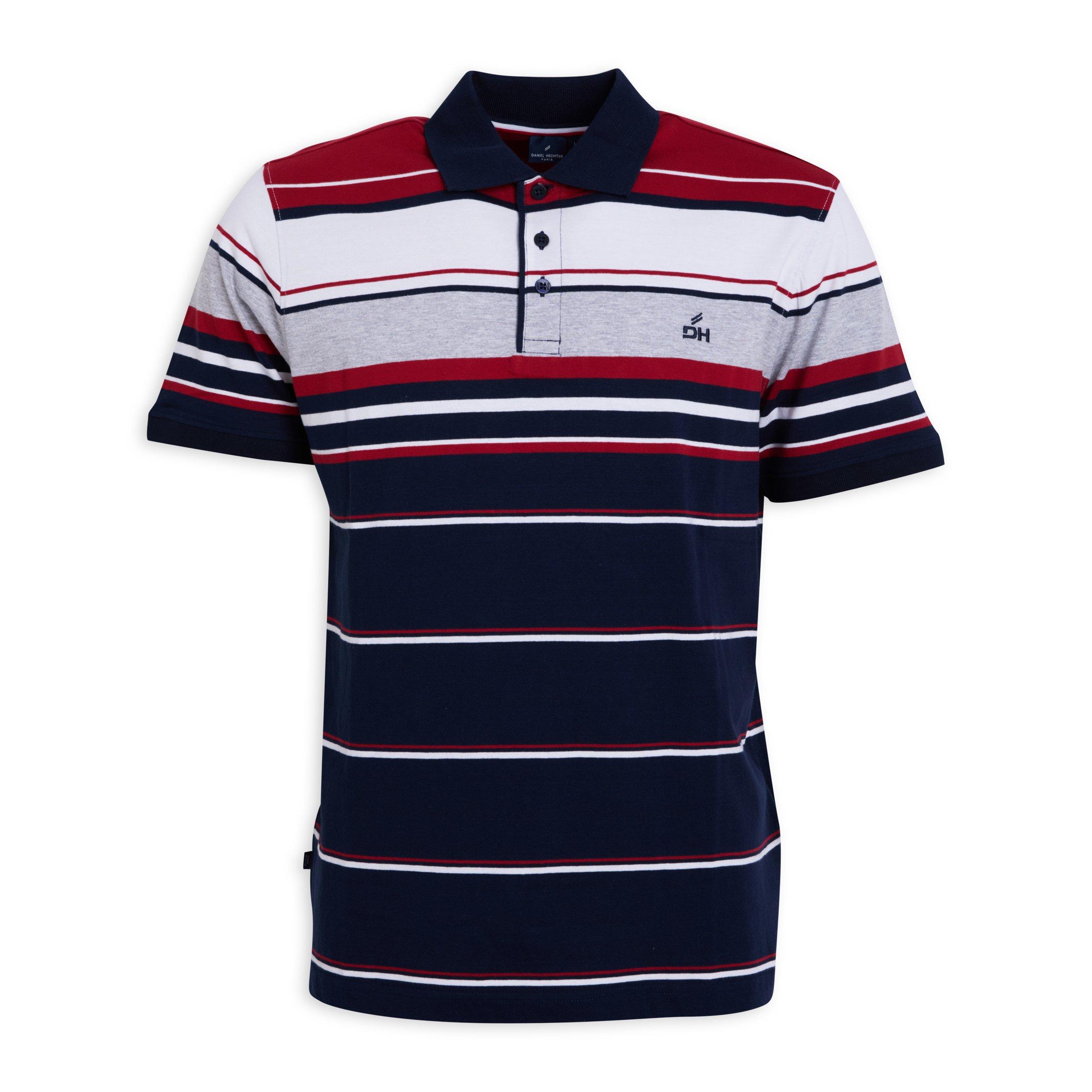 Navy Striped Golfer Shirt (3182102) | Daniel Hechter
