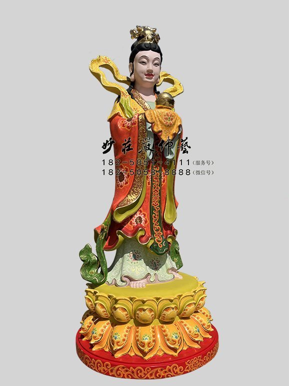 龙女铜像龙女佛像雕塑铜雕龙女佛像- 大庄严铜雕厂