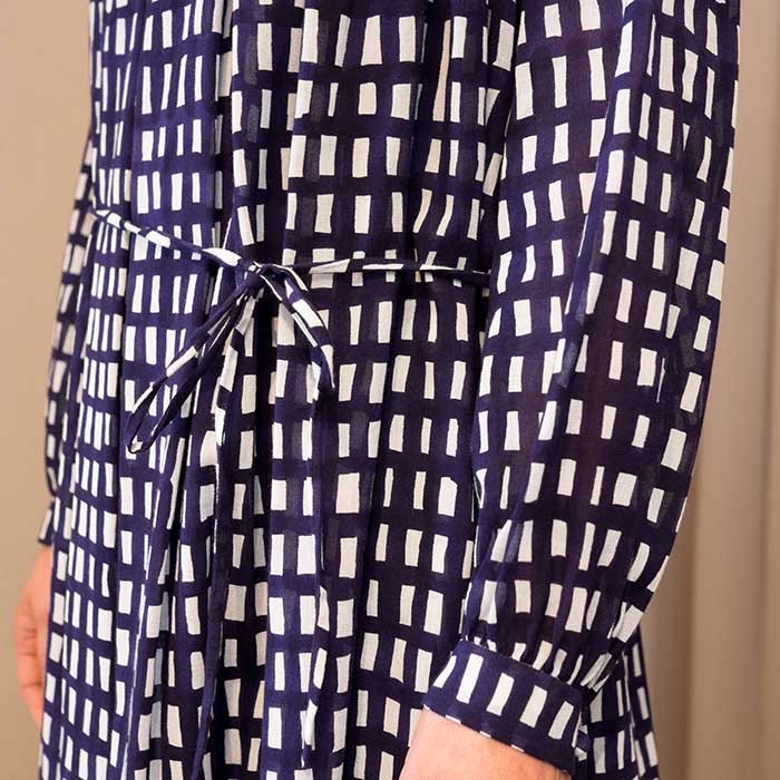 mina perhonen ミナペルホネン sora check ギャザーネックワンピース