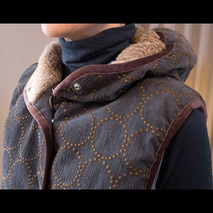 ミナペルホネンtambourineダウンベスト（ta 2263）gray | Lin total