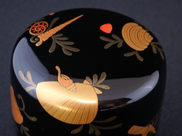 鵬雲斎宗匠書付 光入作 海松貝蒔絵中棗 | 坂井春明堂