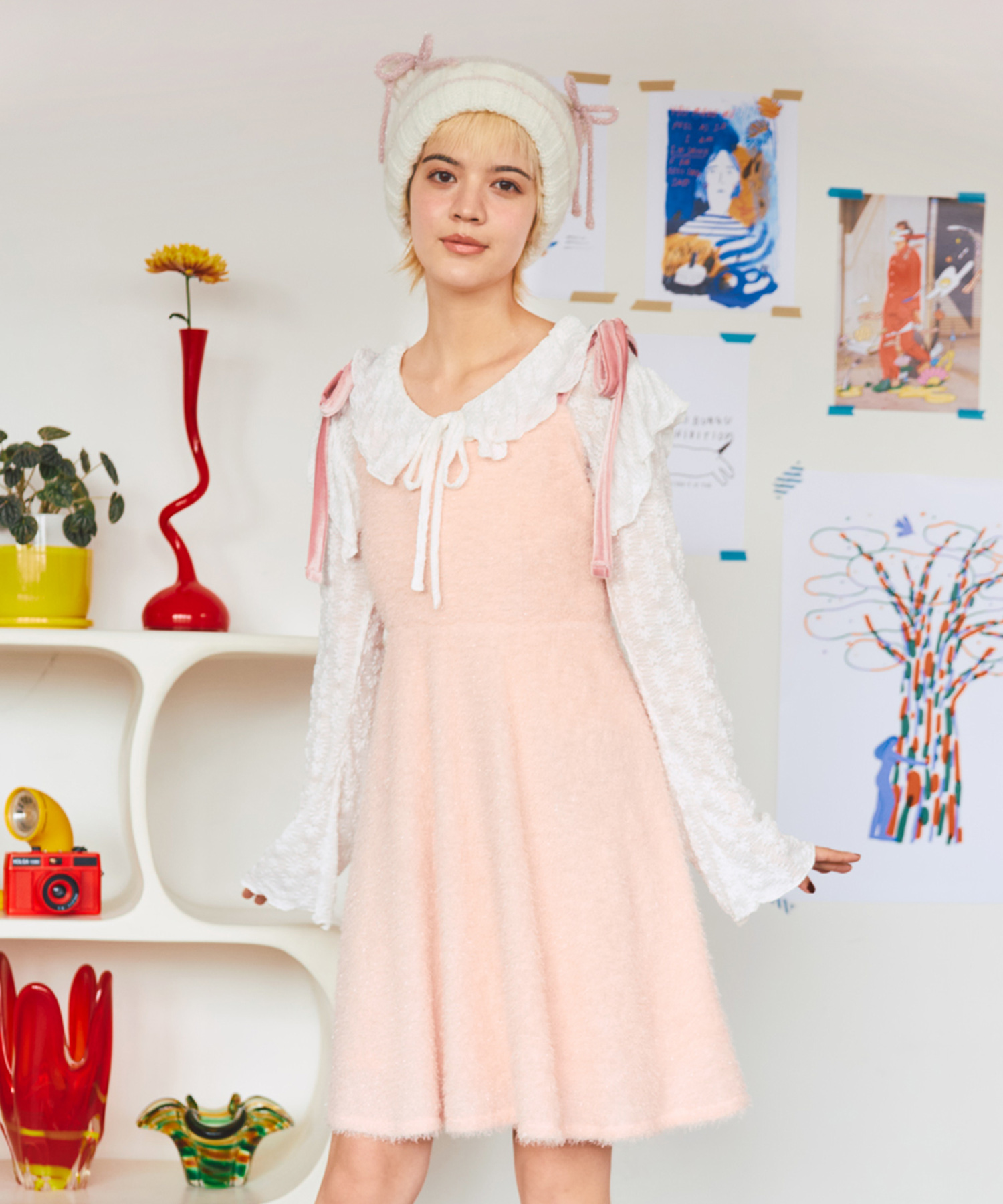 ショルダーリボンキャミワンピース[商品：PN25SS-008] - PUNYUS Online