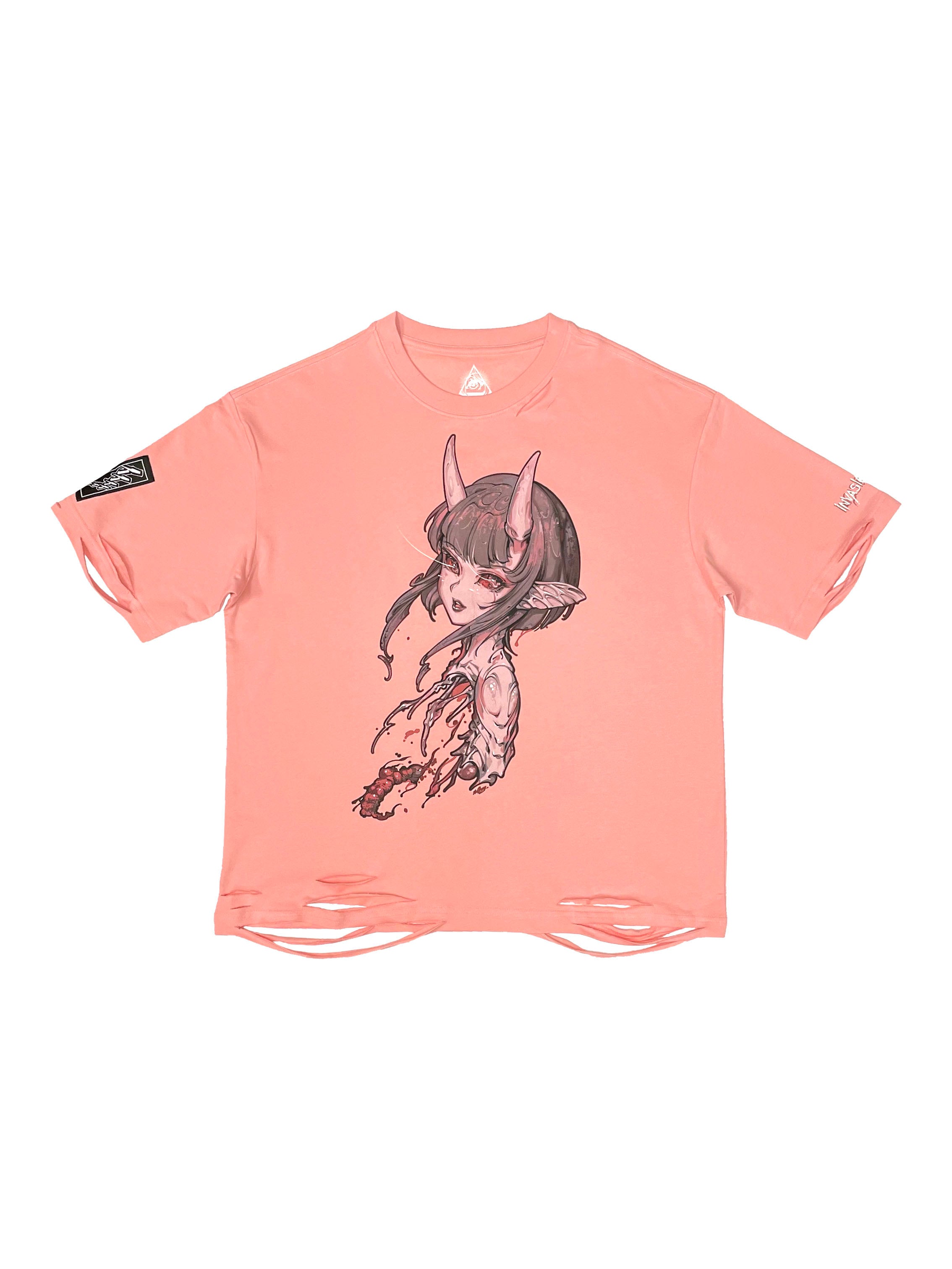 蛹 -サナギ- Tシャツ (サーモンピンク) – Invasion Club