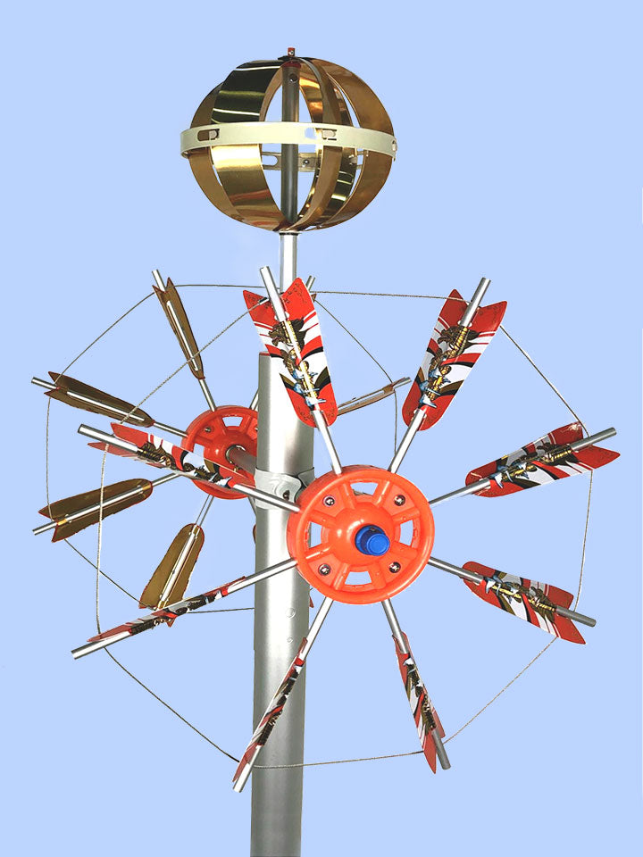 五月幟備品 鯉のぼり用矢車単品4m、5m鯉のぼりセット用 簡単矢車 (静音