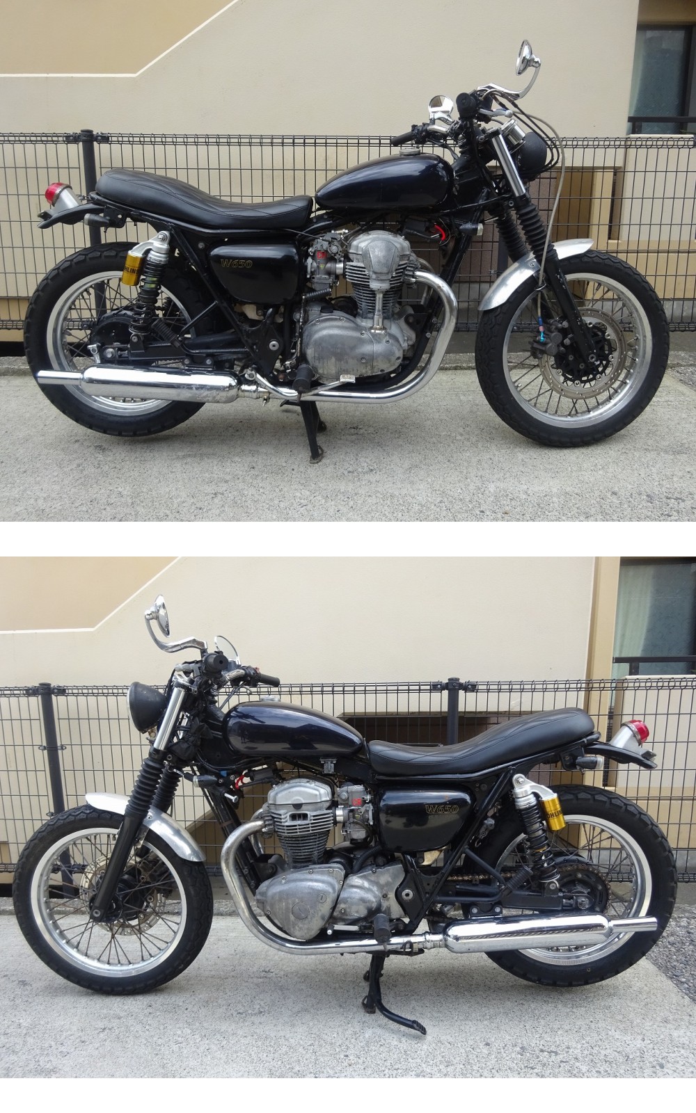 230710】W650(EJ650A-002)□ 社外シート ダイアゴナルバイパーシート