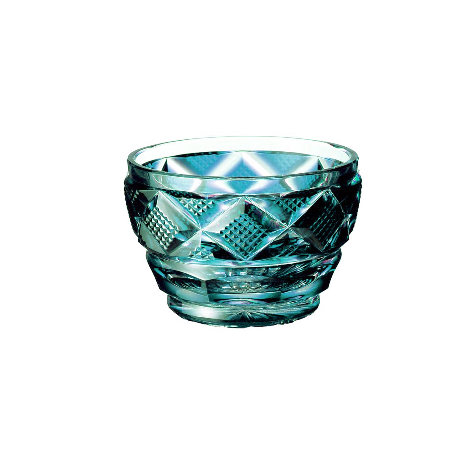 薩摩切子 冷酒おちょこ | 伝匠猪口 小 | 緑 | 薩摩びーどろ工芸