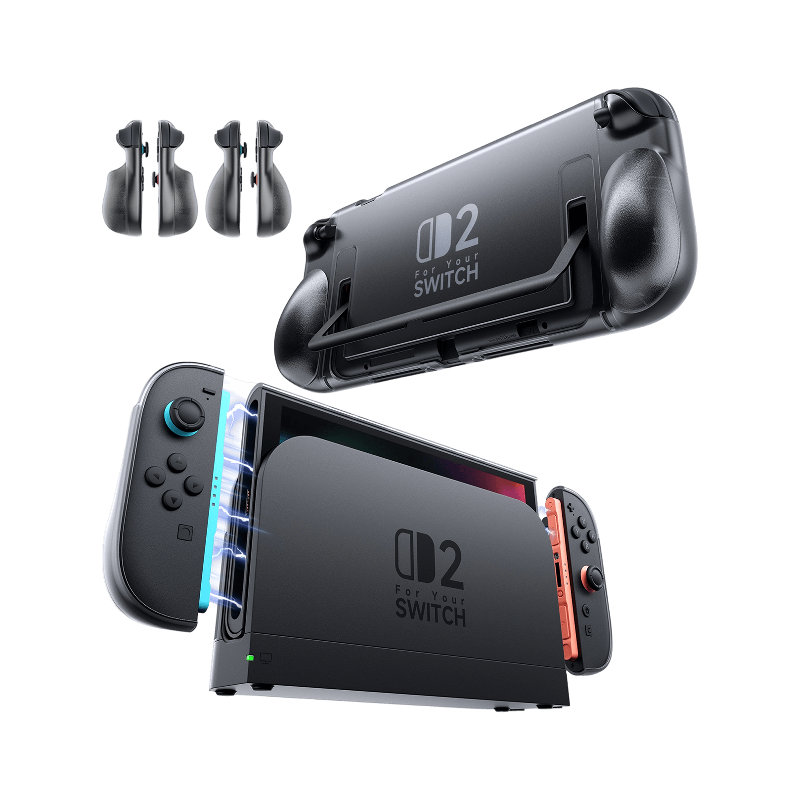 Switch 2用 分割式透明人間工学保護ケース