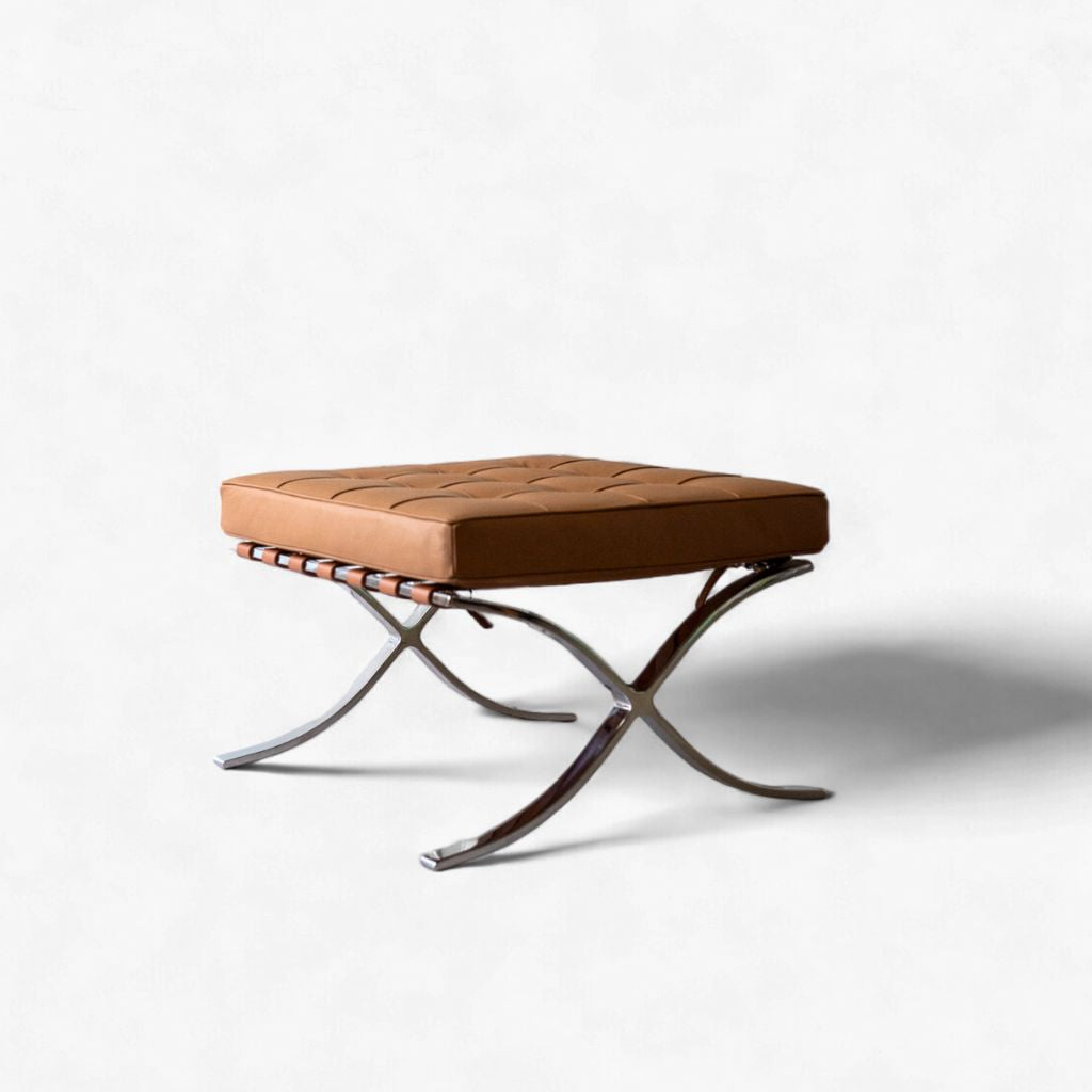 Barcelona Chair 1Seat Ottoman Brown / バルセロナチェア オットマン