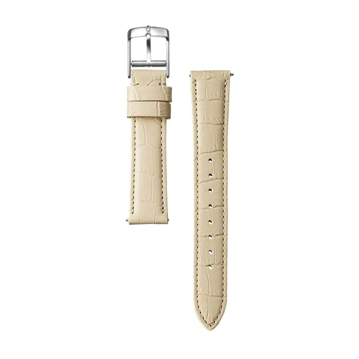 Knot S18-TD-IV 時計ベルト バンド 本革 18mm アイボリー クロコダイル