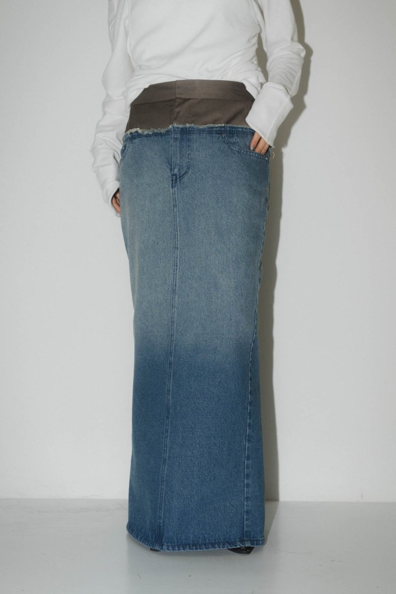 docking maxi denim skirt/2color | KNUTH MARF