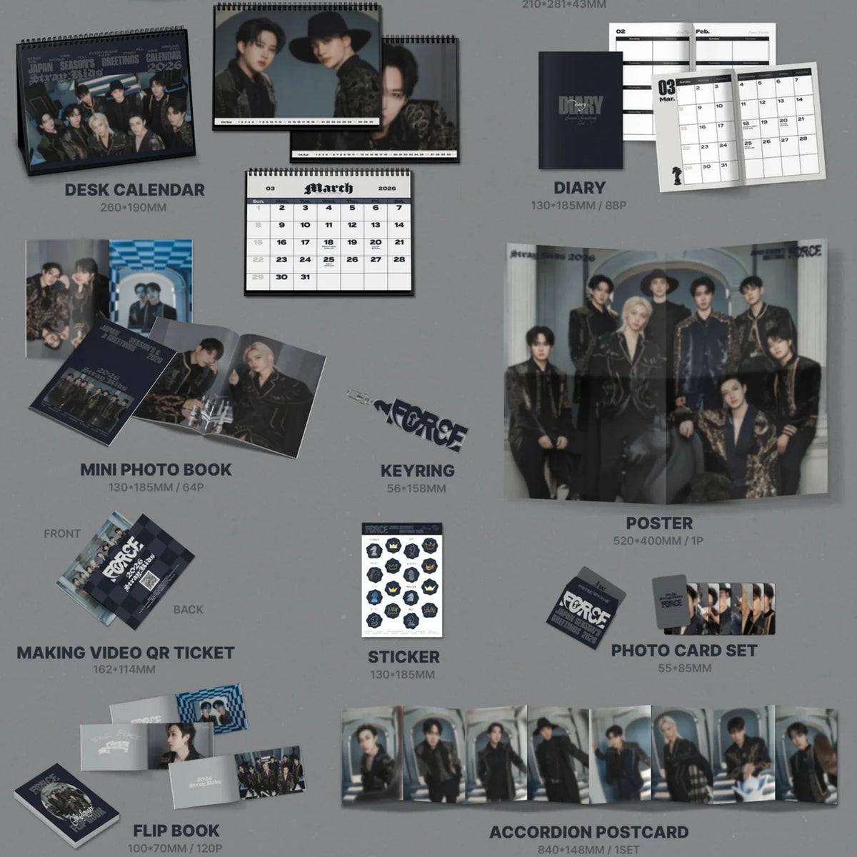 STRAY KIDS Japan Official Season's Greetings 2026 “FORCE” + POB