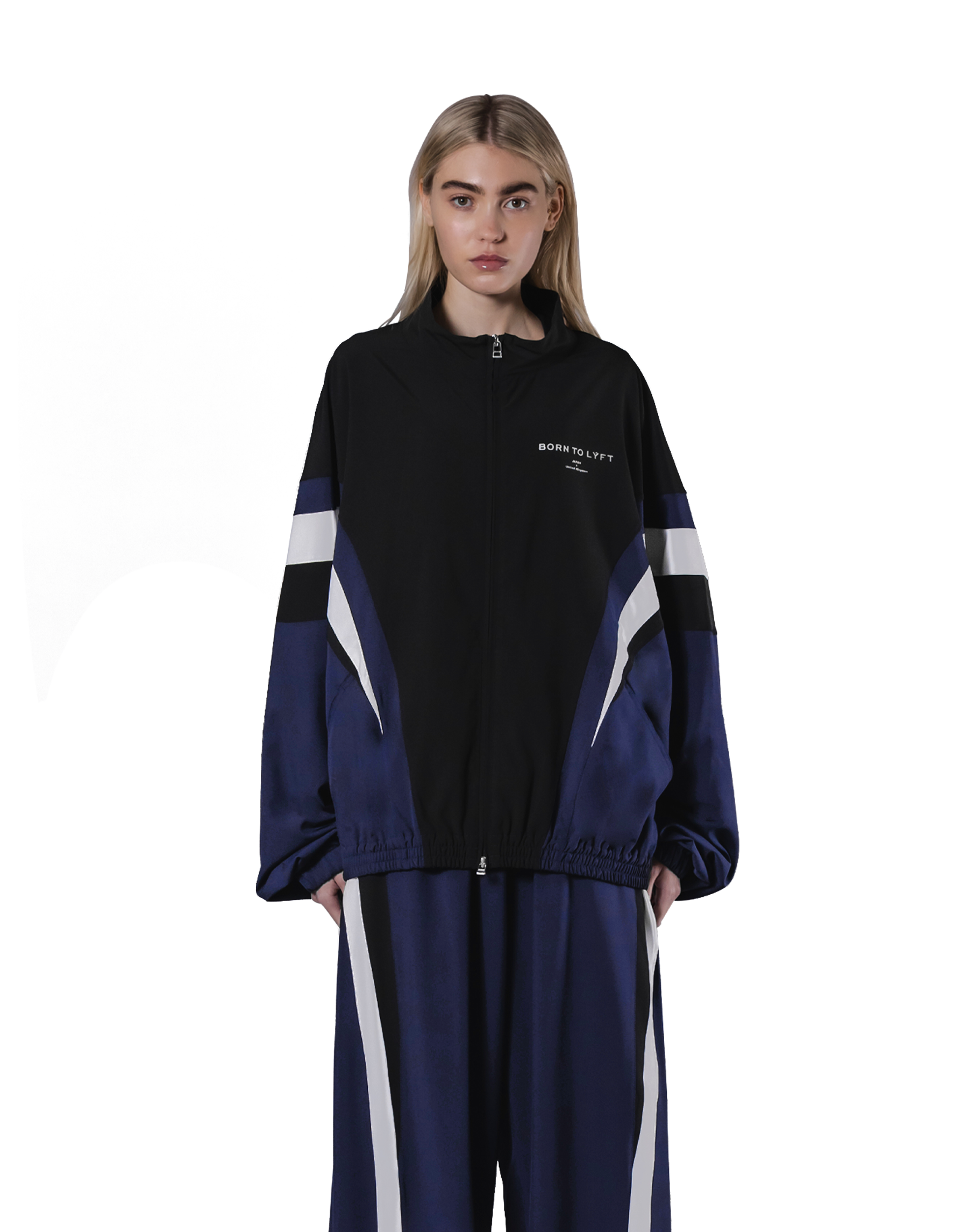 2Line Oversize Track Jacket V.2 - Navy – LÝFT