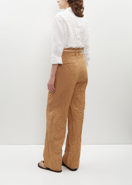Wrinkled Washed Finx Twill Pants – La Garçonne